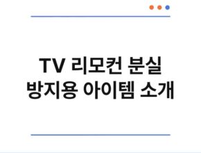 TV 리모컨 분실 방지용 아이템 소개