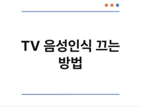 TV 음성인식 끄는 방법