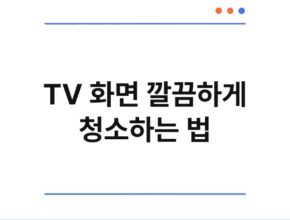 TV 화면 깔끔하게 청소하는 법